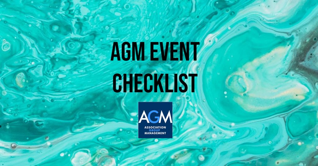 AGM Event planning checklist